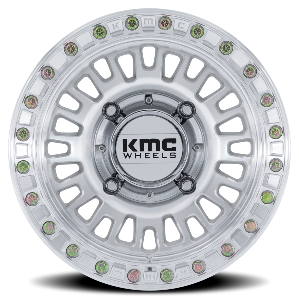 KMC UTV Aztec Beadlock UTV KS242 Wheels - Machined Silver