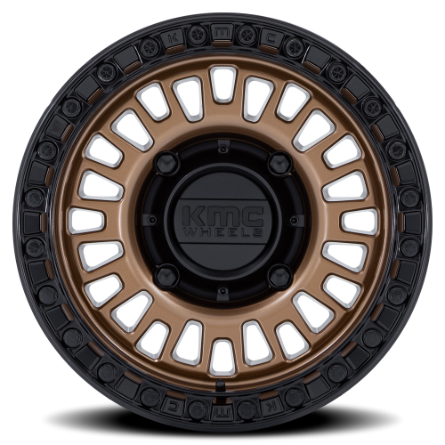 KMC UTV Aztec Beadlock UTV KS242 Wheels - Matte Bronze / Gloss Black Ring