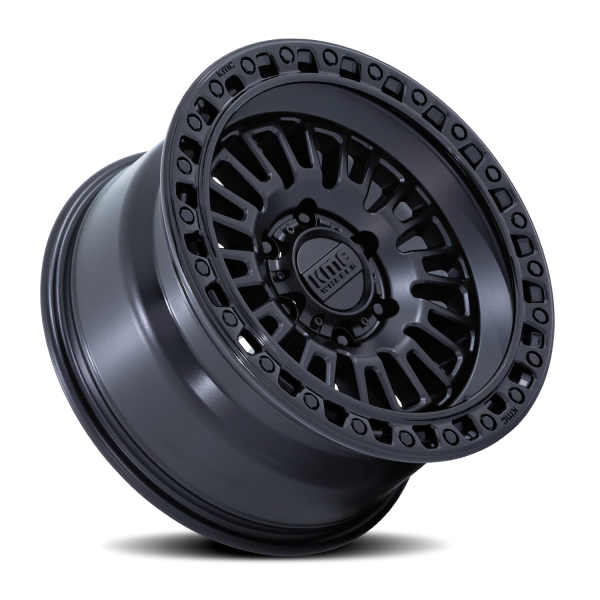 KMC KM554 Aztec Wheel - 17x8.5 Matte Black w/ Gloss Black Lip Rim (6x135 Bolt Pattern, 0mm Offset...