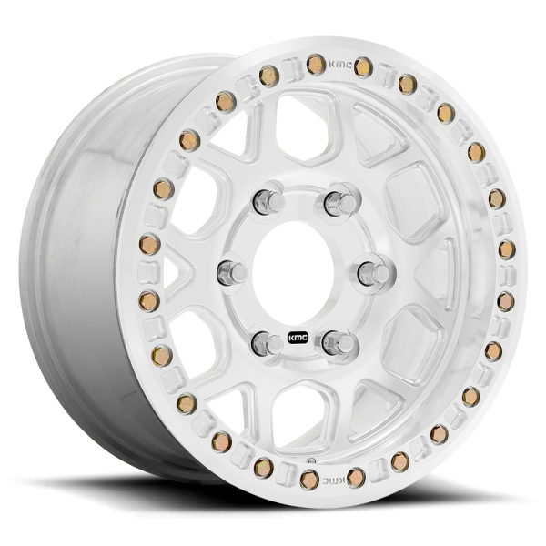 KMC KM444 Mesa Forged Beadlock Wheel - 17x9 Raw Machined Rim (6x135 Bolt Pattern, -12mm Offset, 8...