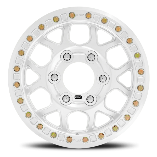 KMC KM444 Mesa Forged Beadlock Wheel - 17x9 Raw Machined Rim (6x135 Bolt Pattern, -12mm Offset, 8...