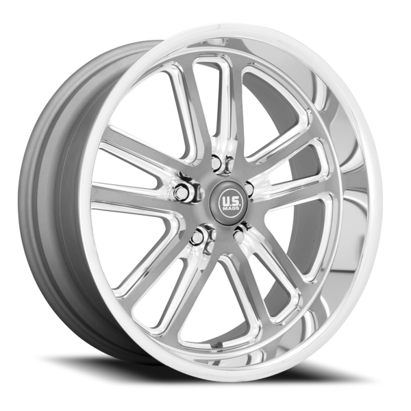 US Mags U130 Bullet Wheel - 20x9.5 Textured Gunmetal w/ Milled Rim (5x127 Bolt Pattern, +1mm Offs...