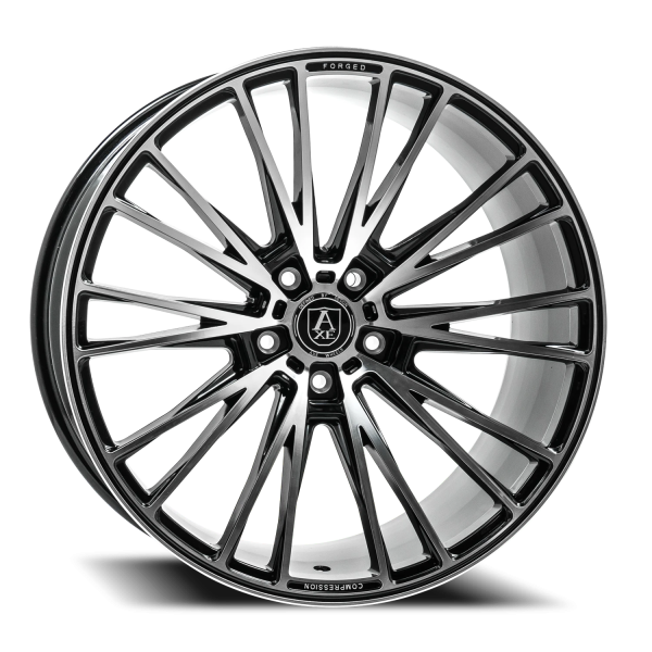 Axe CF2 Wheel - 19x9.5 Black w/ Polished Face Rim (5x120 Bolt Pattern, +40mm Offset, 72.6mm Hub)