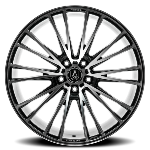 Axe CF2 Wheel - 19x9.5 Black w/ Polished Face Rim (5x120 Bolt Pattern, +40mm Offset, 72.6mm Hub)