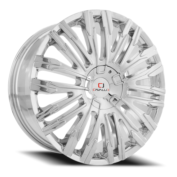 Cavallo CLV-28 Wheel - 22x9.5 Chrome Rim (6x135/139.7 Bolt Pattern, +25mm Offset, 108.0mm Hub)