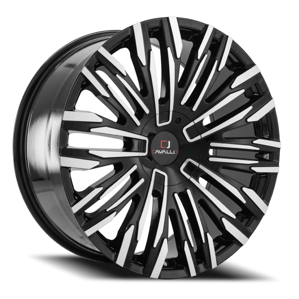 Cavallo CLV-28 Wheel - 22x9.5 Gloss Black w/ Machined Rim (6x135/139.7 Bolt Pattern, +25mm Offset...