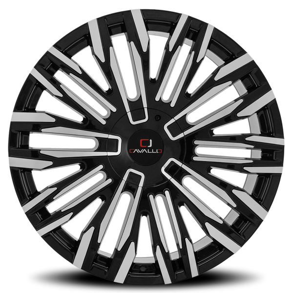 Cavallo CLV-28 Wheel - 22x9.5 Gloss Black w/ Machined Rim (6x135/139.7 Bolt Pattern, +25mm Offset...