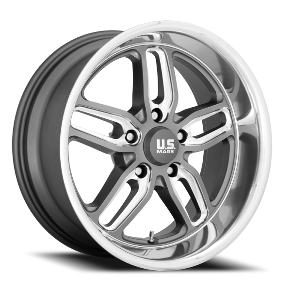 US Mags U129 CTEN Wheel - 20x8.5 Matte Gunmetal w/ Milled Rim (5x127 Bolt Pattern, +7mm Offset, 7...