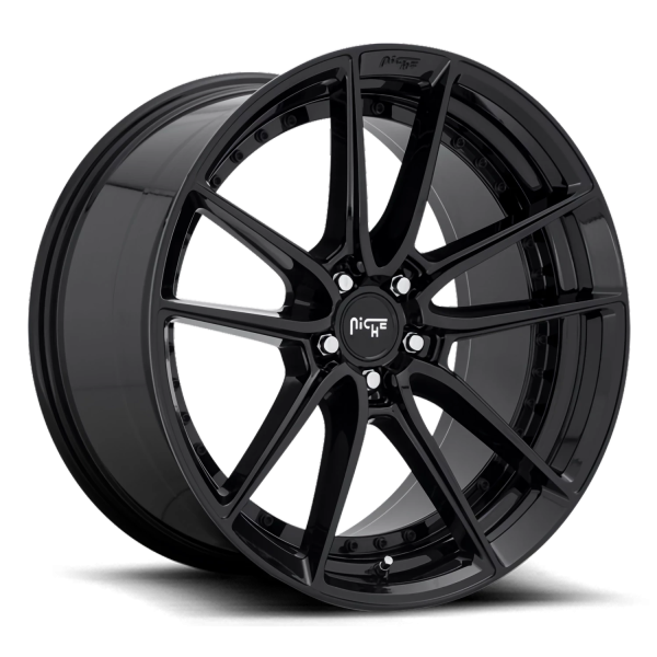Niche M223 DFS Wheel - 20x9 Gloss Black Rim (5x115 Bolt Pattern, +18mm Offset, 71.8mm Hub)