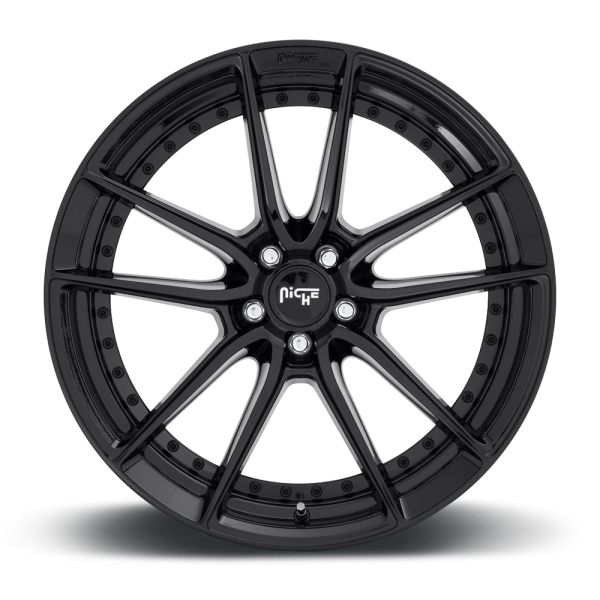 Niche M223 DFS Wheel - 20x9 Gloss Black Rim (5x115 Bolt Pattern, +18mm Offset, 71.8mm Hub)