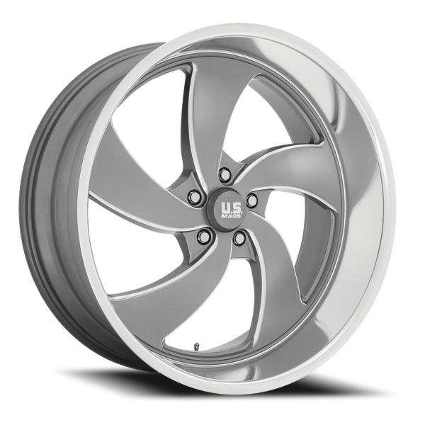 US Mags U133 Desperado 5 Wheel - 24x9 Anthracite w/ Milled-Diamond Cut Lip Rim (5x120.65 Bolt Pat...