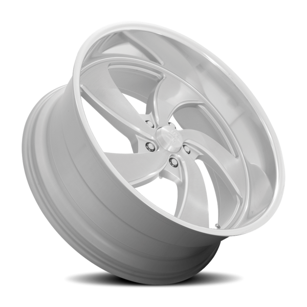 US Mags U134 Desperado 5 Wheel - 22x8.5 Brushed Silver w/ Milled-Diamond Cut Lip Rim (5x120.65 Bo...