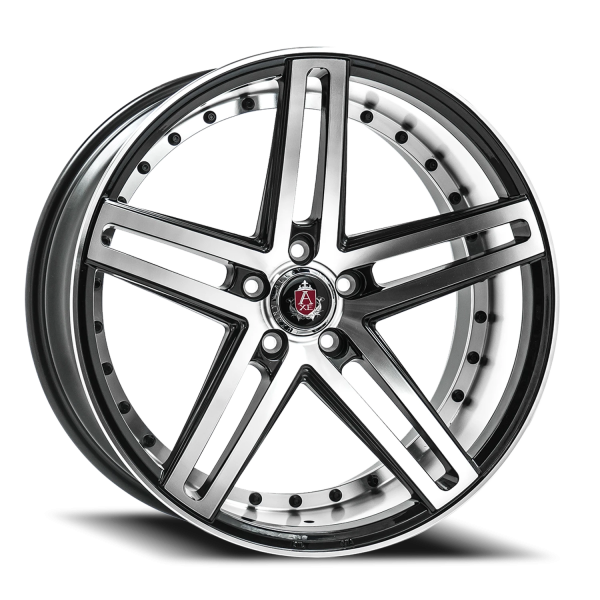 Axe EX20 Wheel - 19x9.5 Black w/ Polished Face Rim (5x120 Bolt Pattern, +40mm Offset, 72.6mm Hub)