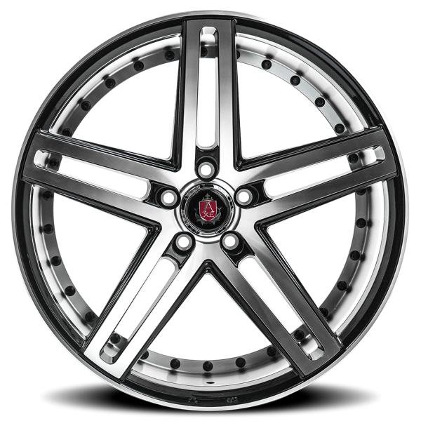 Axe EX20 Wheel - 19x9.5 Black w/ Polished Face Rim (5x120 Bolt Pattern, +40mm Offset, 72.6mm Hub)