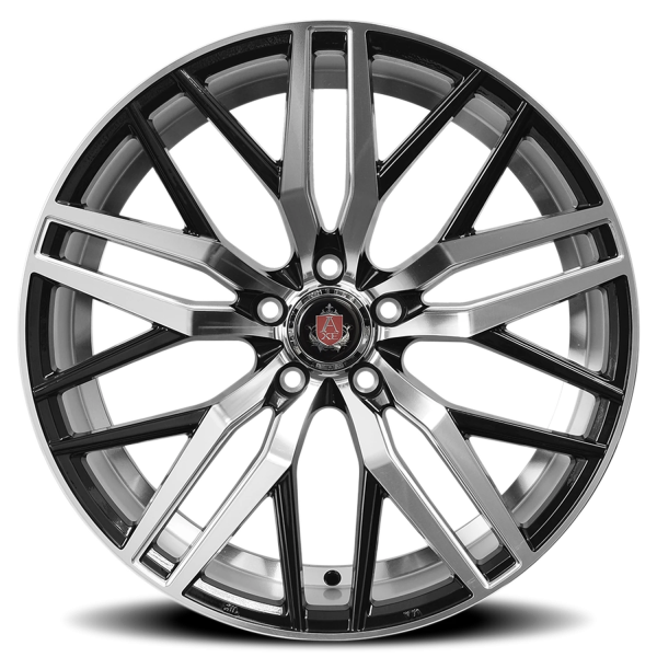 Axe EX30 Wheel - 22x9 Black w/ Polished Face Rim (5x130 Bolt Pattern, +20mm Offset, 74.1mm Hub)