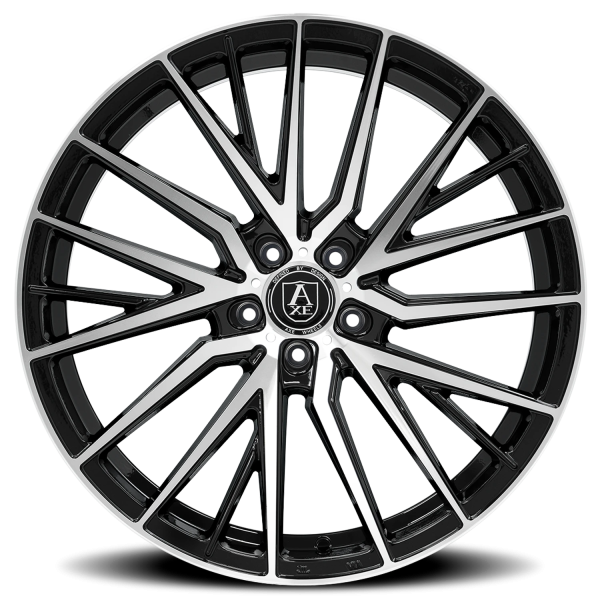 Axe EX40 Wheel - 22x9 Black w/ Polished Face Rim (5x112 Bolt Pattern, +35mm Offset, 72.6mm Hub)
