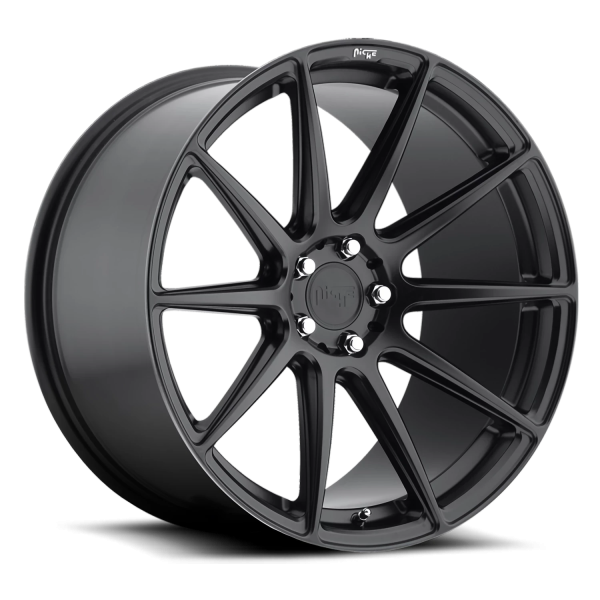Niche M147 Essen Wheel - 18x8 Matte Black Rim (5x120 Bolt Pattern, +40mm Offset, 72.6mm Hub)