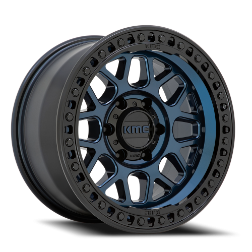 KMC KM549 GRS Wheel - 18x8.5 Midnight Blue w/ Gloss Black Lip Rim (8x170 Bolt Pattern, 0mm Offset...
