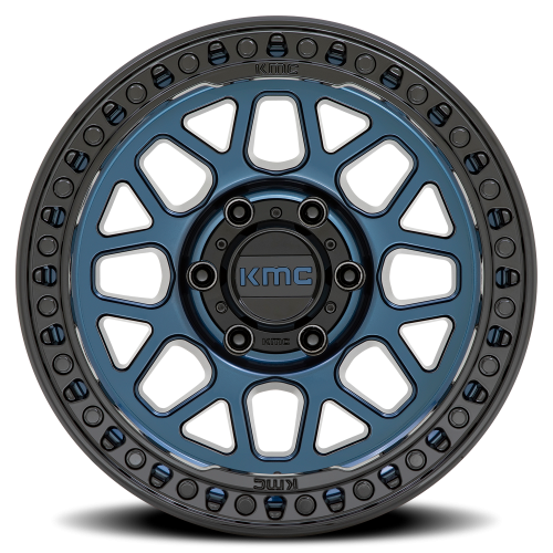 KMC KM549 GRS Wheel - 18x8.5 Midnight Blue w/ Gloss Black Lip Rim (8x170 Bolt Pattern, 0mm Offset...