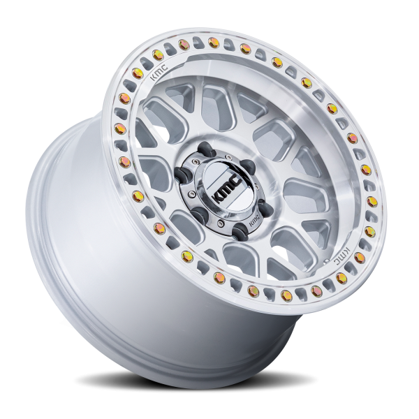 KMC KM549 GRS Wheel - 20x9 Gloss Silver w/ Machined Face Rim (8x170 Bolt Pattern, 0mm Offset, 125...