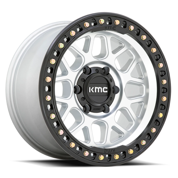 KMC KM549 GRS Wheel - 18x9 Machined w/ Satin Black Lip Rim (6x135 Bolt Pattern, +18mm Offset, 87....