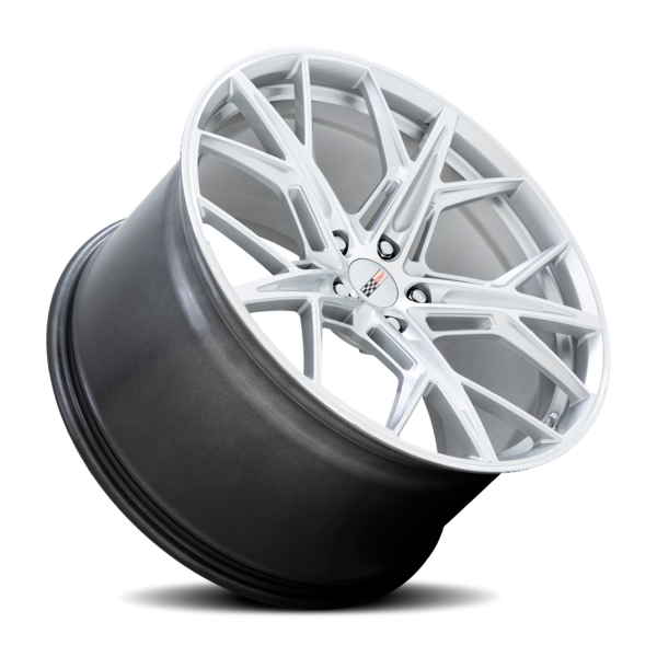 Cray Hammerhead Wheel - 18x9 Gloss Silver w/ Mirror Cut Face Rim (5x120.65 Bolt Pattern, +50mm Of...