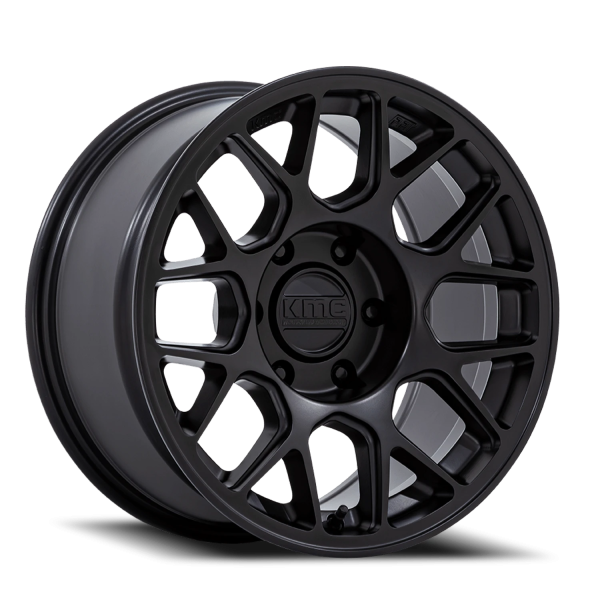 KMC KM730MX Hatchet Wheel - 17x8.5 Matte Black Rim (6x139.7 Bolt Pattern, -10mm Offset, 106.1mm H...