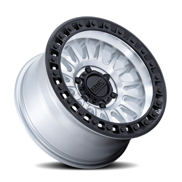 KMC KM552 IMS Wheel - 17x8.5 Machined w/ Matte Black Lip Rim (5x127 Bolt Pattern, +25mm Offset, 7...