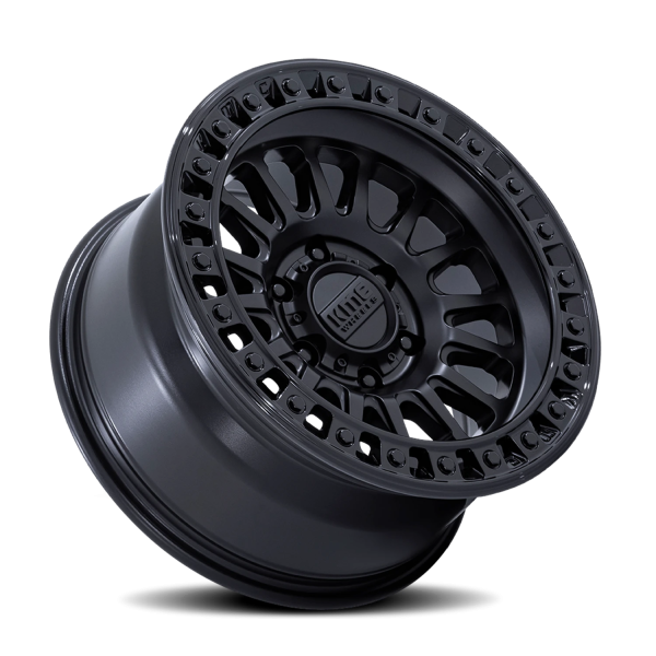 KMC KM552 IMS Wheel - 18x9 Matte Black w/ Gloss Black Lip Rim (5x127 Bolt Pattern, +18mm Offset, ...