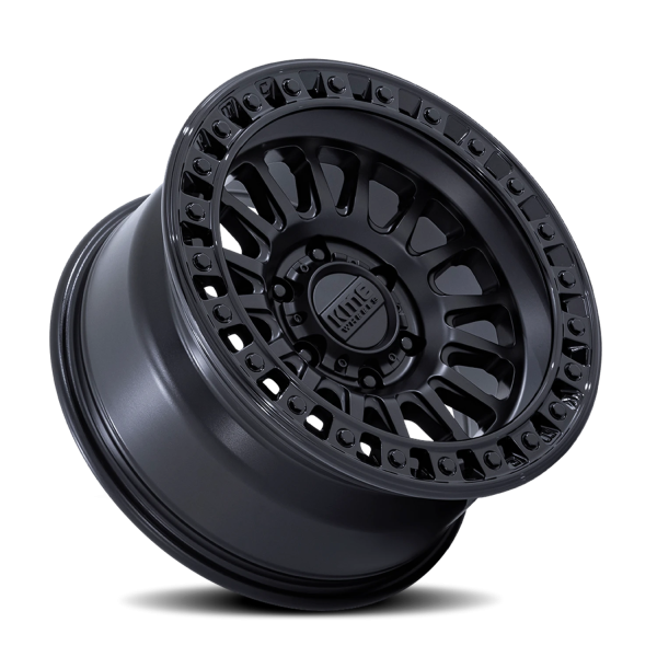 KMC KM552 IMS Wheel - 20x9 Matte Black w/ Gloss Black Lip Rim (8x165.1 Bolt Pattern, 0mm Offset, ...