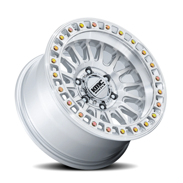 KMC KM552 IMS Wheel - 18x9 Gloss Silver w/ Machined Face Rim (6x135 Bolt Pattern, 0mm Offset, 87....