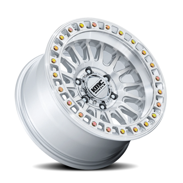 KMC KM552 IMS Wheel - 20x9 Gloss Silver w/ Machined Face Rim (8x170 Bolt Pattern, 0mm Offset, 125...