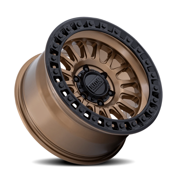 KMC KM552 IMS Wheel - 18x9 Matte Bronze w/ Gloss Black Lip Rim (6x139.7 Bolt Pattern, 0mm Offset,...