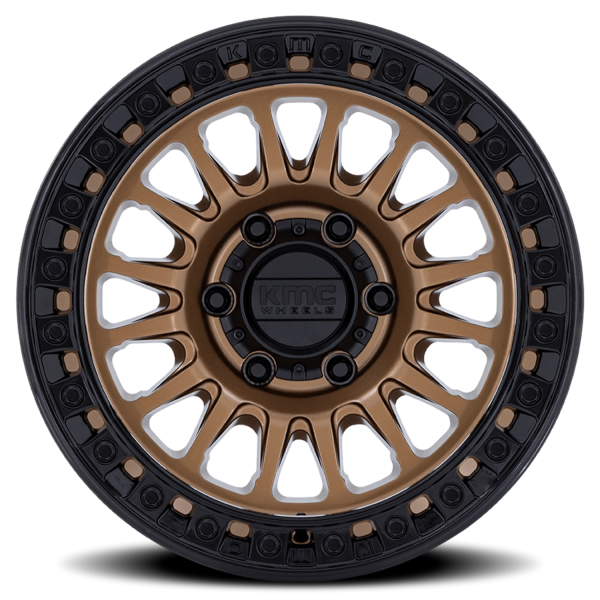 KMC KM552 IMS Wheel - 18x9 Matte Bronze w/ Gloss Black Lip Rim (8x180 Bolt Pattern, +18mm Offset,...