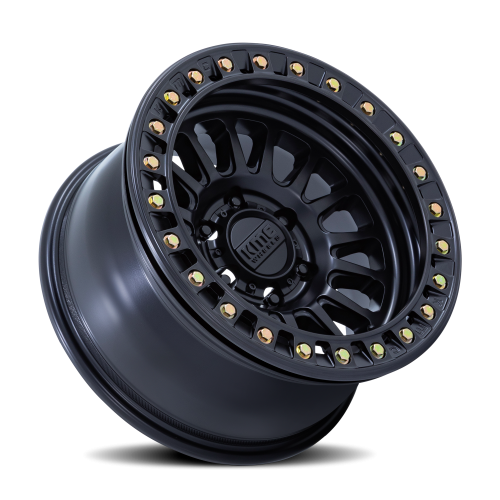 KMC KM239DX Impact Beadlock Wheel - 17x9 Matte Black Rim (6x139.7 Bolt Pattern, +1mm Offset, 108....