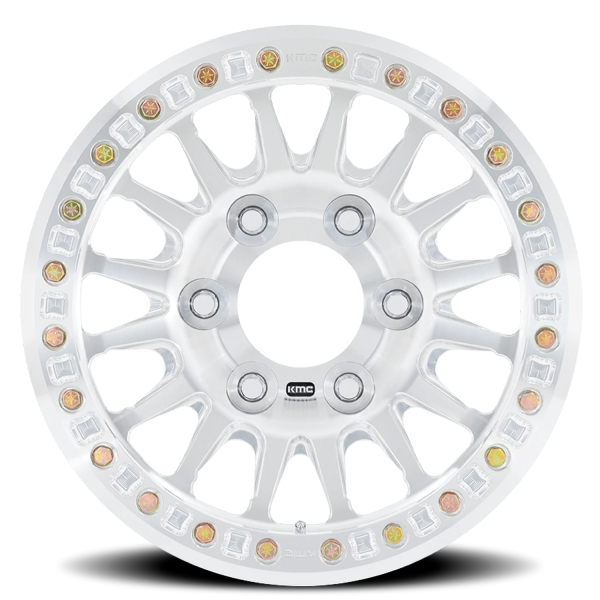 KMC KM445 Impact Forged Beadlock Wheel - 17x9 Raw Machined Rim (6x135 Bolt Pattern, +25mm Offset,...