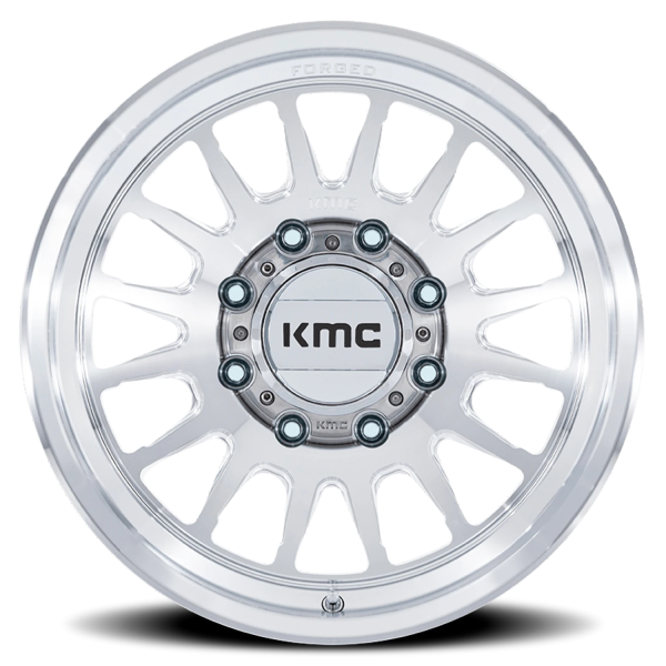 KMC KM452 Impact Forged Monoblock Wheel - 18x9 Machined Raw Machined Rim (8x180 Bolt Pattern, 0mm...