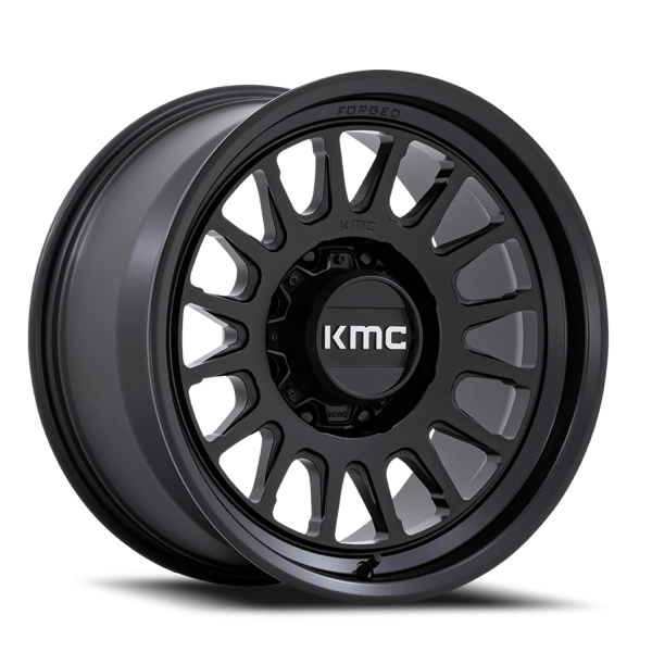KMC KM452 Impact Forged Monoblock Wheel - 18x9 Satin Black Rim (8x170 Bolt Pattern, 0mm Offset, 1...