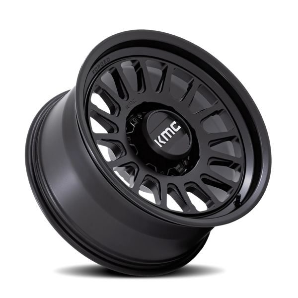 KMC KM452 Impact Forged Monoblock Wheel - 18x9 Satin Black Rim (8x170 Bolt Pattern, 0mm Offset, 1...