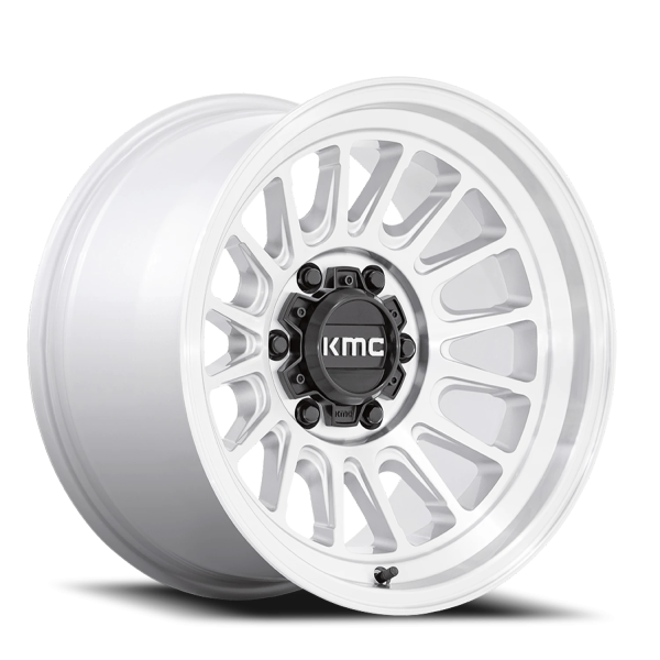KMC KM724 Impact OL Wheel - 17x9 Machined Silver Rim (6x139.7 Bolt Pattern, -12mm Offset, 106.1mm...