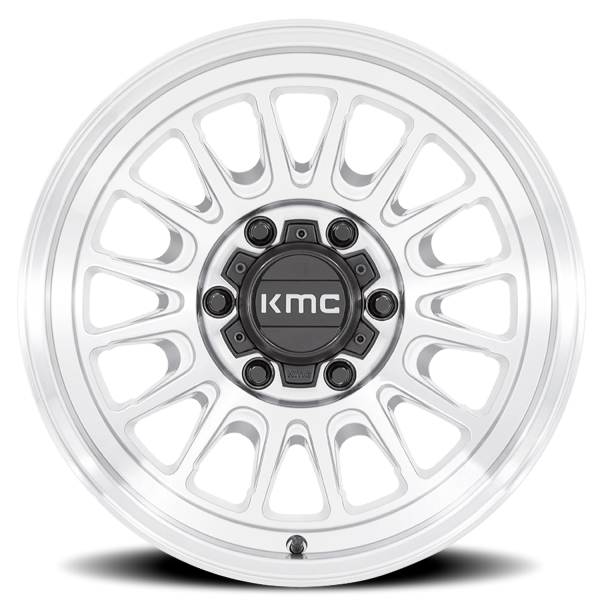 KMC KM724 Impact OL Wheel - 17x9 Machined Silver Rim (6x139.7 Bolt Pattern, -12mm Offset, 106.1mm...