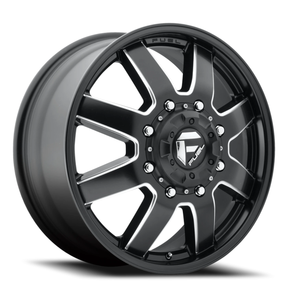 FUEL 1PC D538 MATTE BLACK MILLED - 24X8.25 - 8X210 BP, 105MM Offset (1 Wheel)