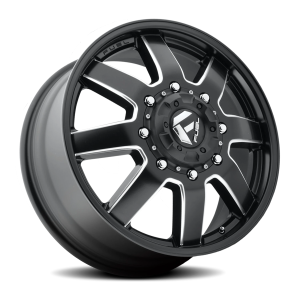 FUEL 1PC D538 MATTE BLACK MILLED - 24X8.25 - 8X210 BP, 105MM Offset (1 Wheel)