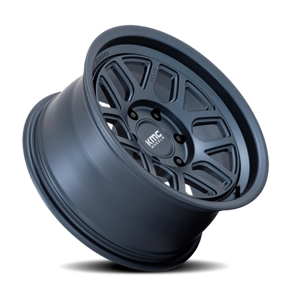 KMC KM446 Mesa Forged Monoblock Wheel - 18x9 Metallic Blue Rim (6x139.7 Bolt Pattern, -12mm Offse...