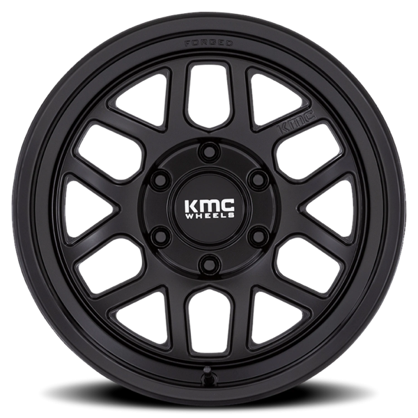 KMC KM446 Mesa Forged Monoblock Wheel - 18x9 Satin Black Rim (6x139.7 Bolt Pattern, 0mm Offset, 1...