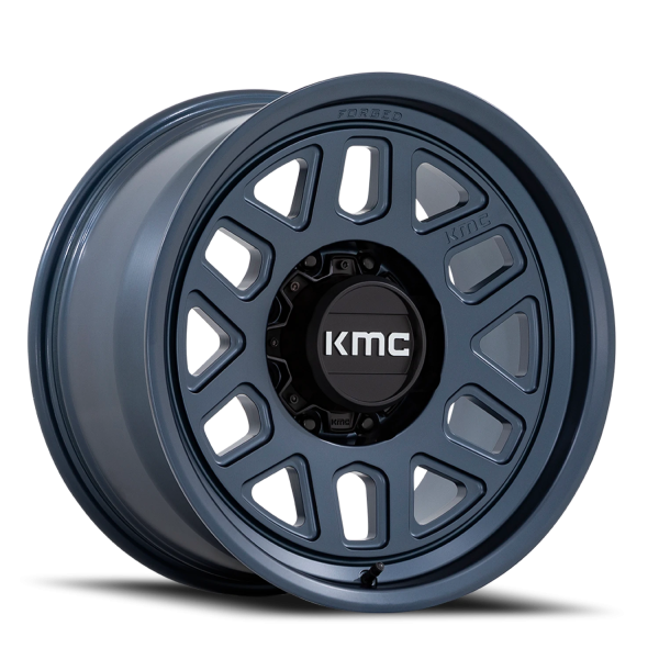 KMC KM451 Mesa Forged Monoblock Wheel - 18x9 Metallic Blue Rim (8x170 Bolt Pattern, -12mm Offset,...