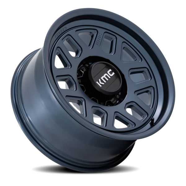 KMC KM451 Mesa Forged Monoblock Wheel - 18x9 Metallic Blue Rim (8x170 Bolt Pattern, -12mm Offset,...