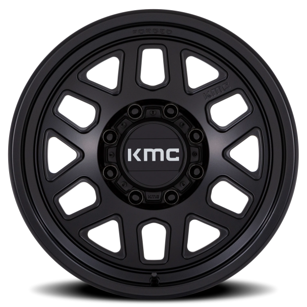 KMC KM451 Mesa Forged Monoblock Wheel - 18x9 Satin Black Rim (8x180 Bolt Pattern, 0mm Offset, 124...