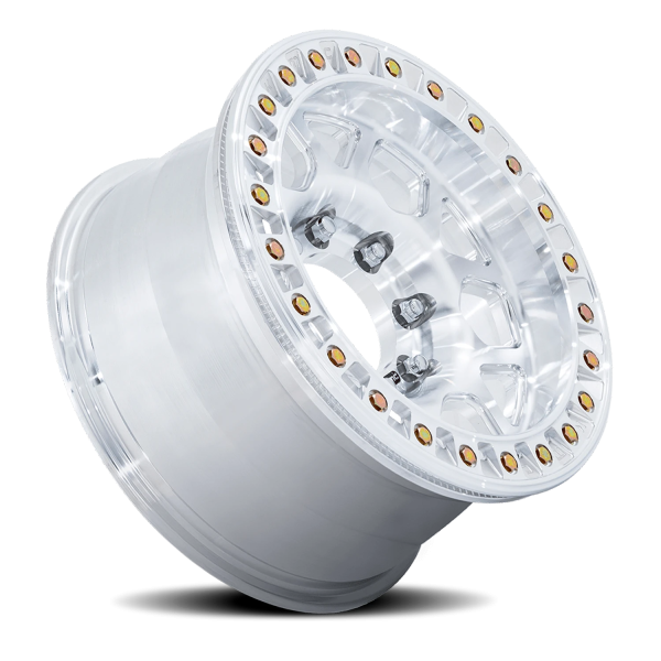 KMC KM450 Mesa Forged Slotted Beadlock Wheel - 19x9 Machined Raw Machined Rim (8x165.1 Bolt Patte...