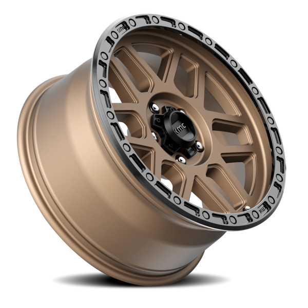 KMC KM544 Mesa Wheel - 18x9 Matte Bronze w/ Black Lip Rim (5x150 Bolt Pattern, +25mm Offset, 110....